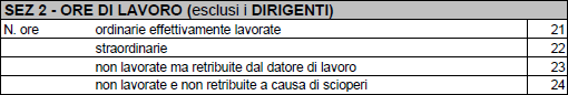 Modello Occupazionale Mensile - Sezione 2